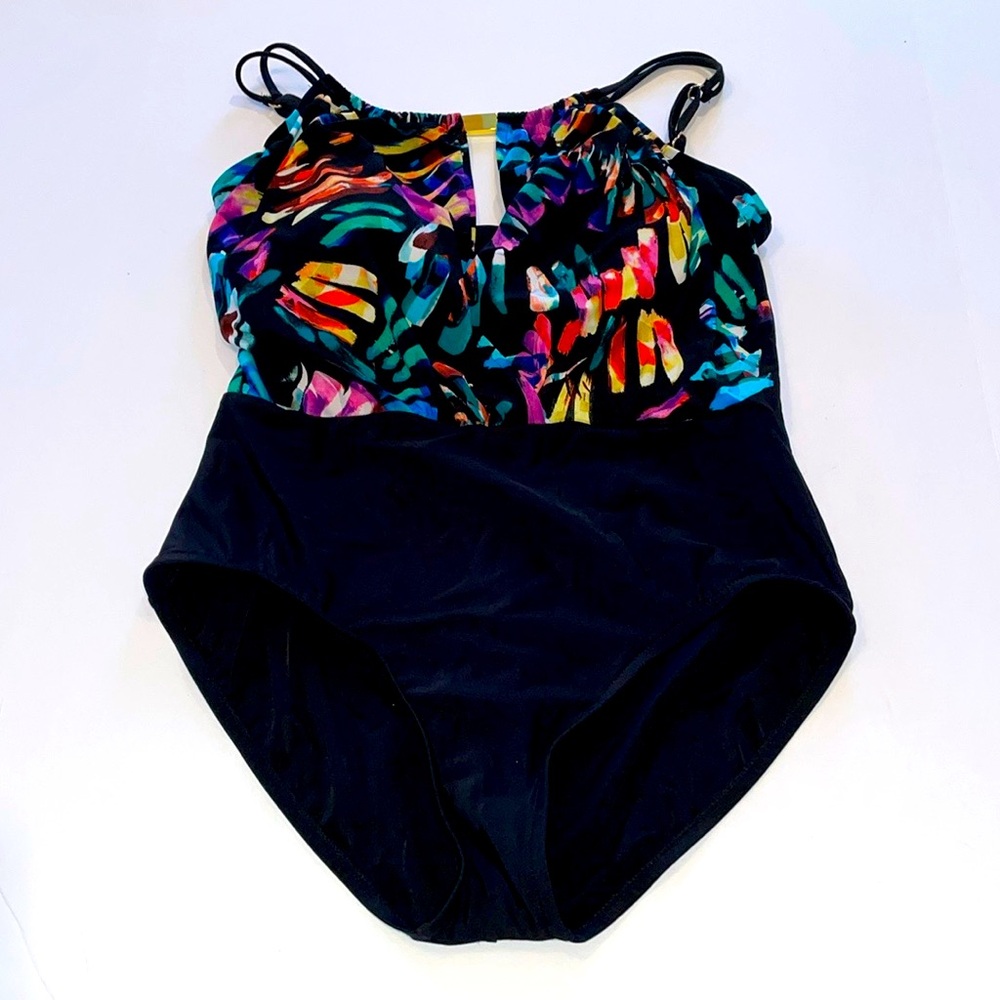Aqua-Green XL (16-18) one-piece swimsuit. NWT